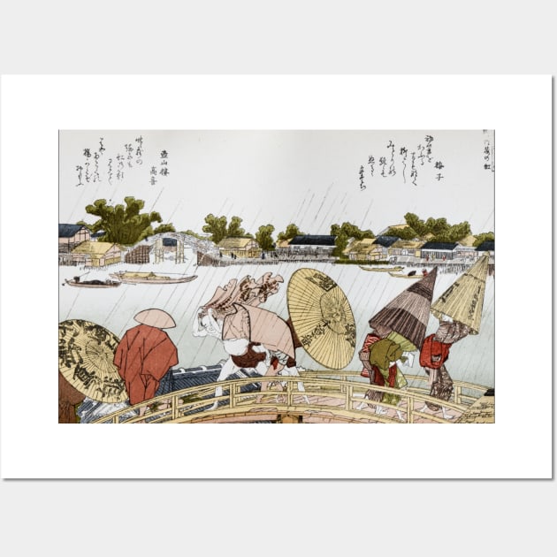 Japan Art. Japanese Art Style. Japanese mask. Japanese Prints.  Japanese vintage.  Asian Arts. Rain Picture. Japanese Umbrella. Classic asia Wall Art by crocozen